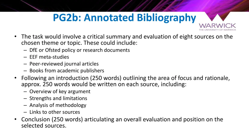 pg2b annotated bibliography