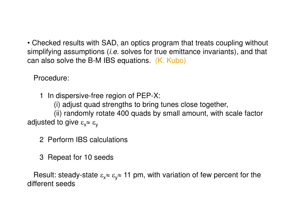 checked results with sad an optics program that