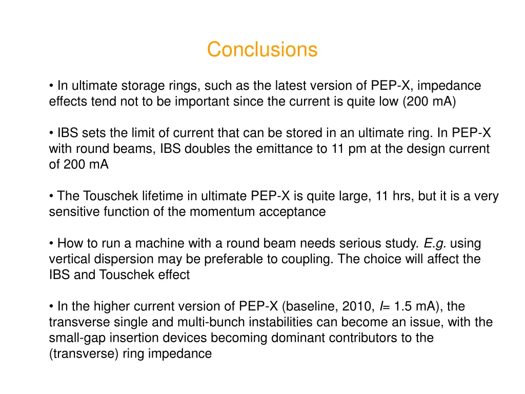 conclusions