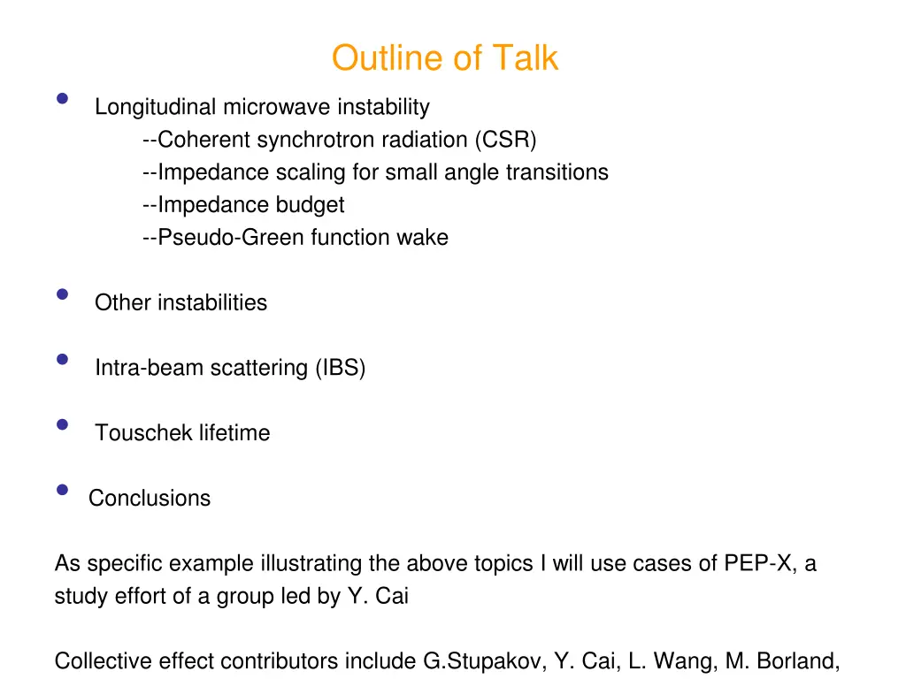 outline of talk