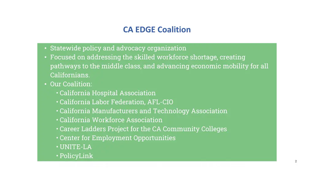 ca edge coalition