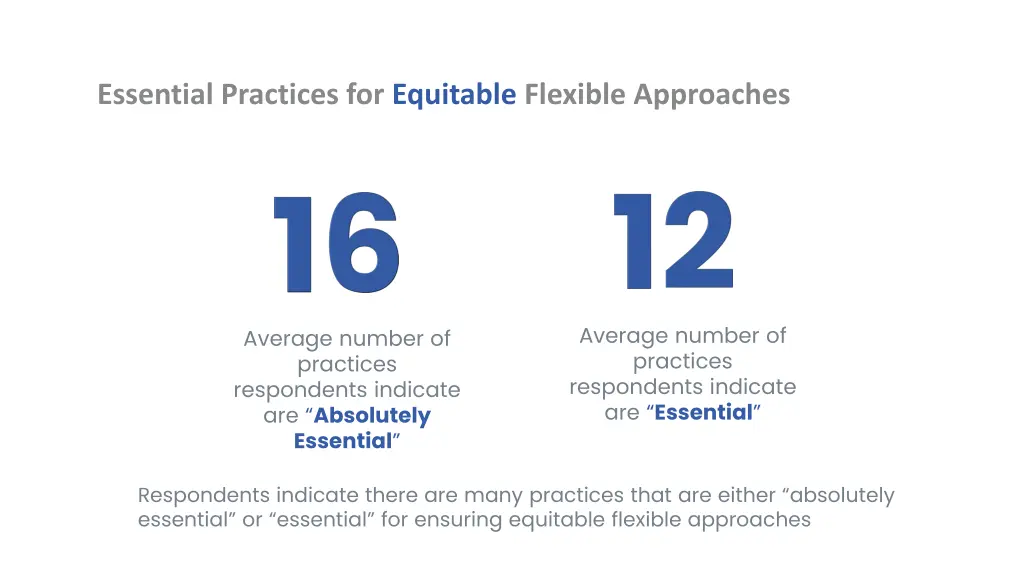 essential practices for equitable flexible