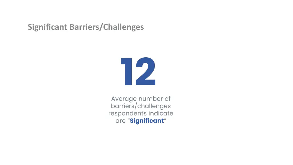 significant barriers challenges