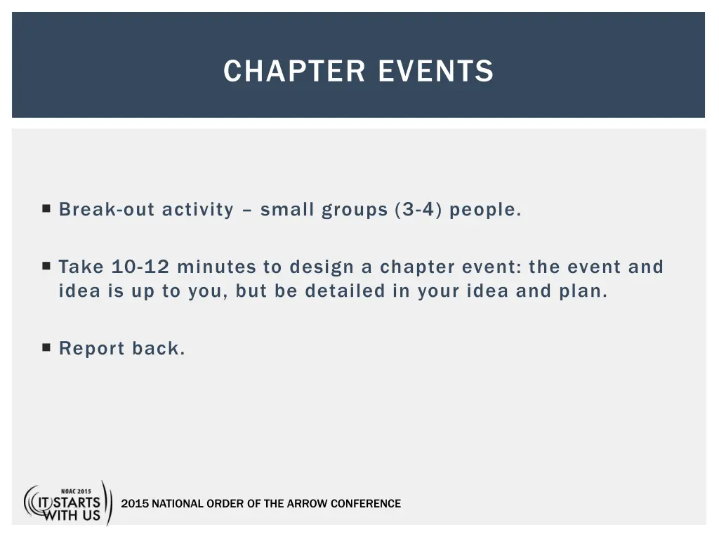 chapter events