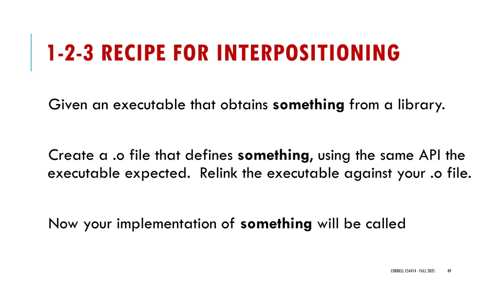 1 2 3 recipe for interpositioning