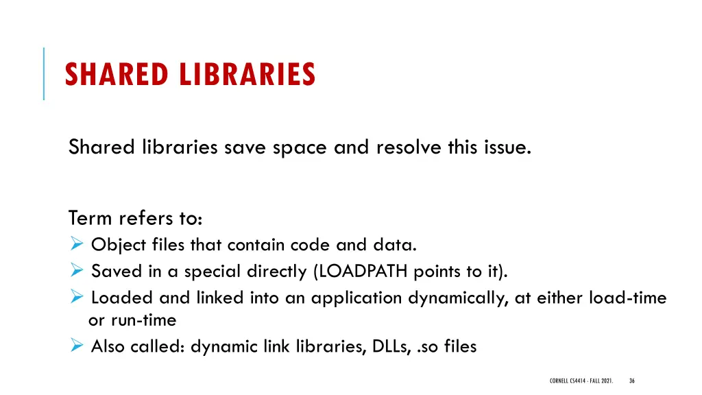 shared libraries 1