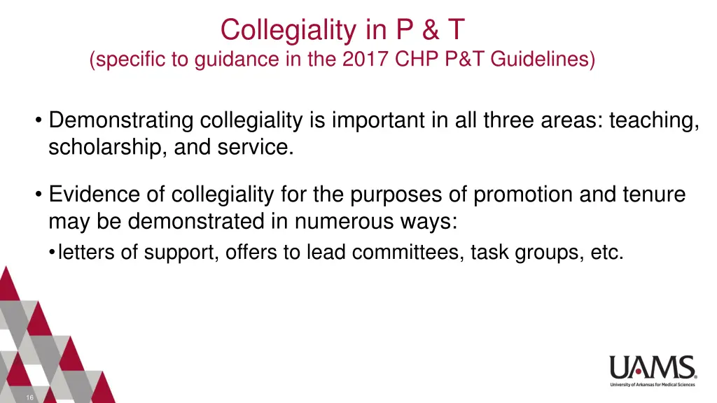 collegiality in p t