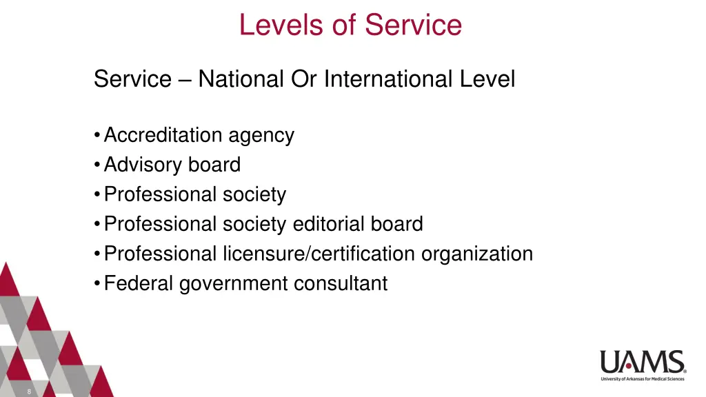 levels of service 5