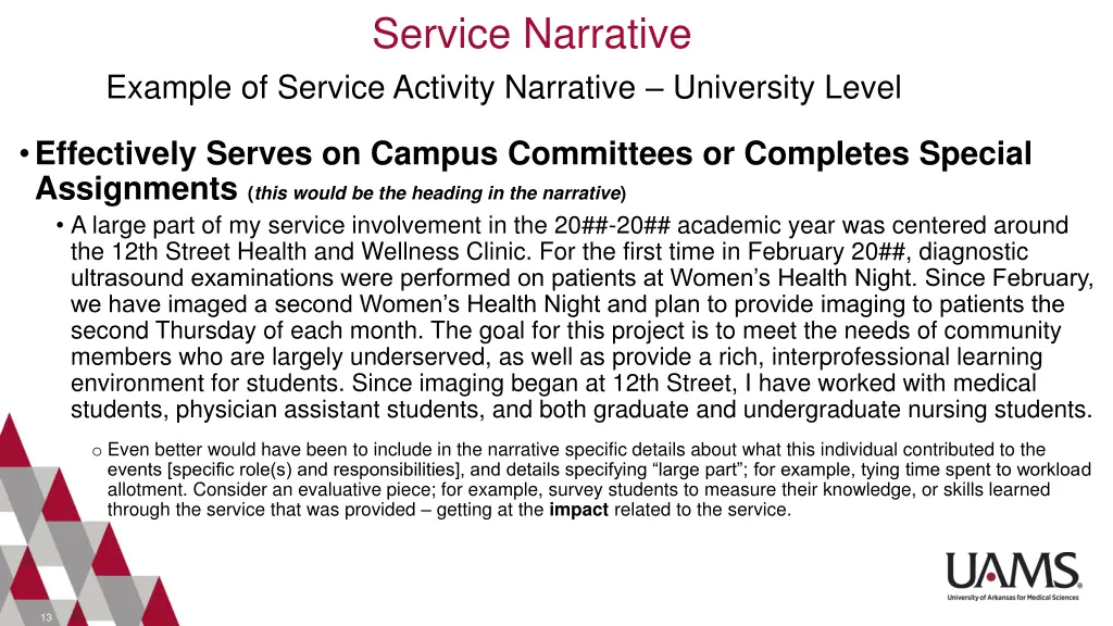 service narrative 2