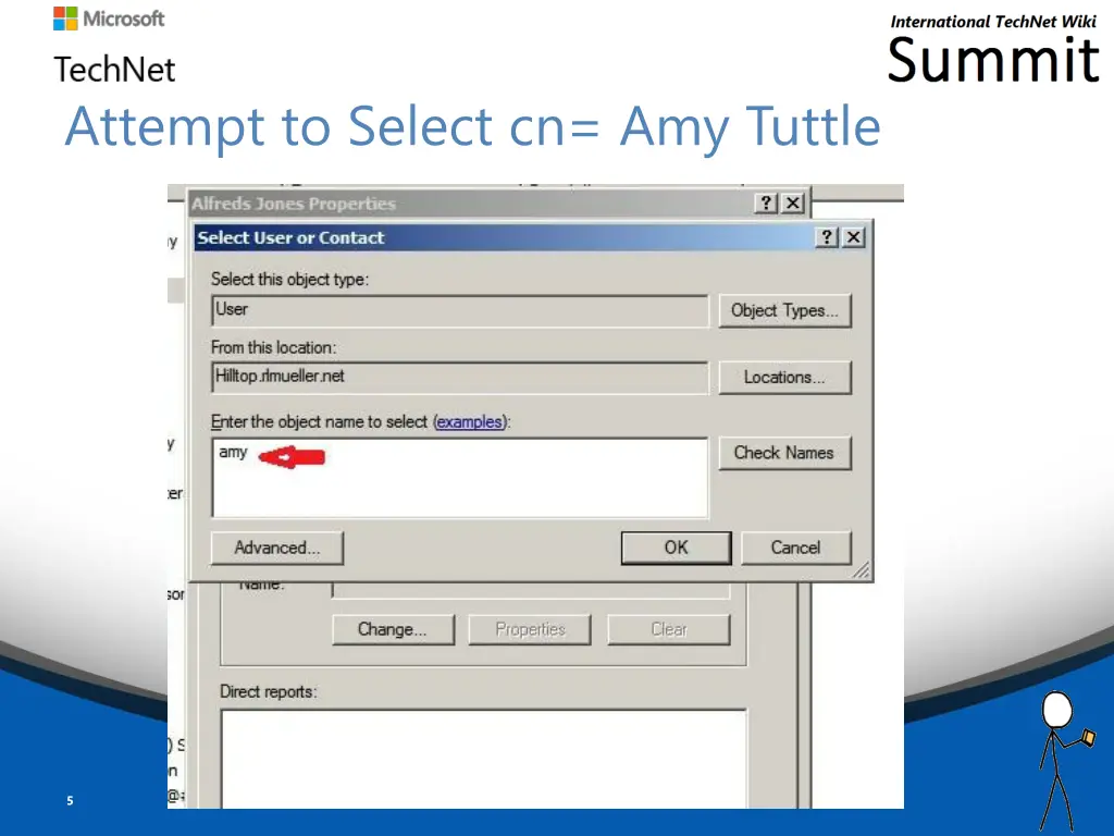 attempt to select cn amy tuttle