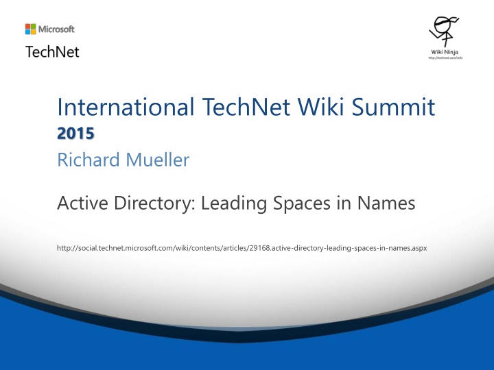 international technet wiki summit 2015 richard