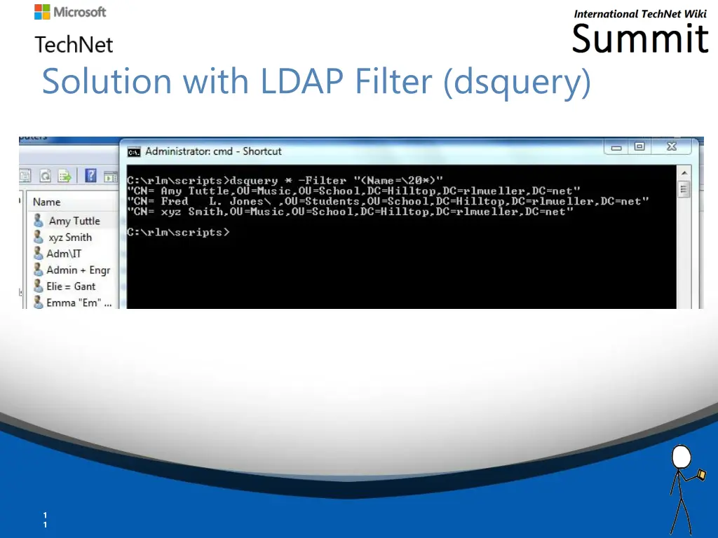 solution with ldap filter dsquery