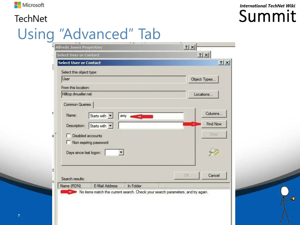 using advanced tab