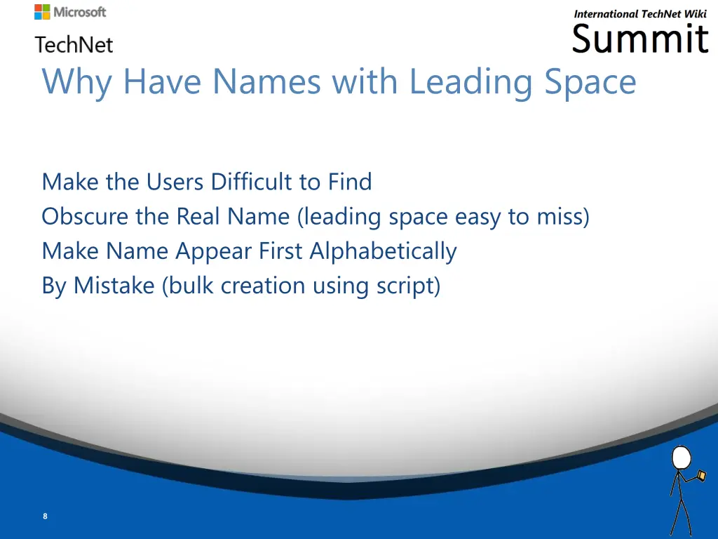 why have names with leading space