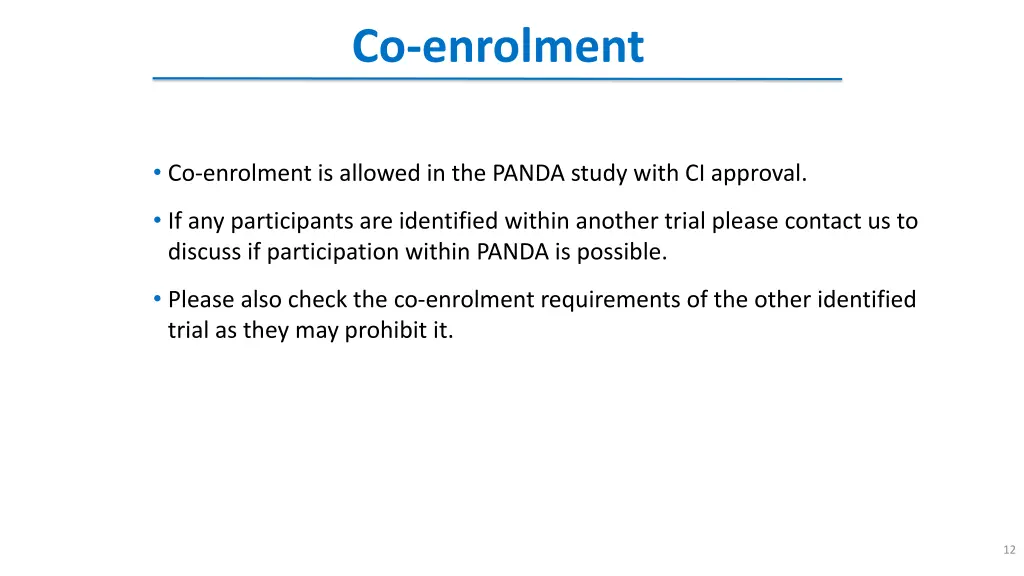 co enrolment
