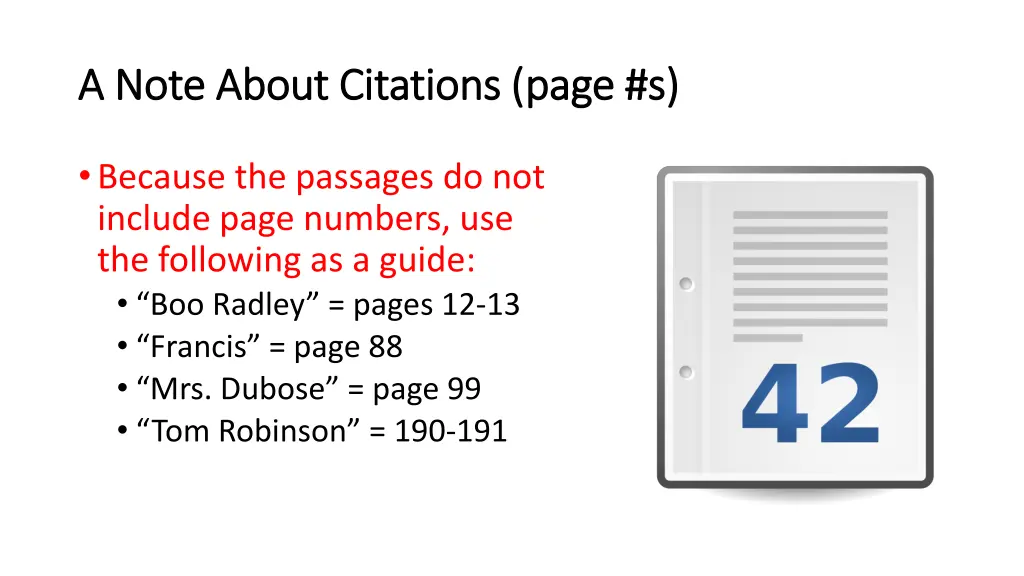 a note about citations page s a note about
