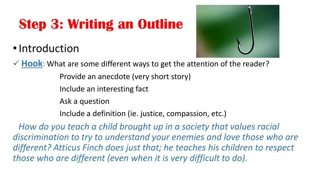 step 3 writing an outline 1