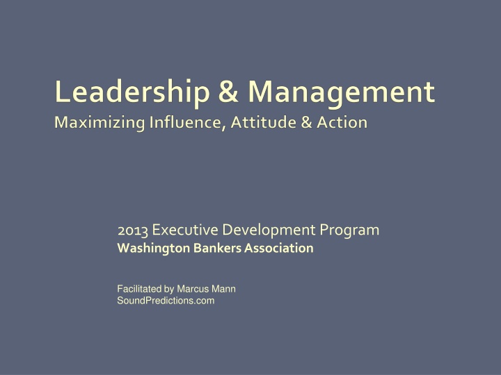 2013 executive development program washington