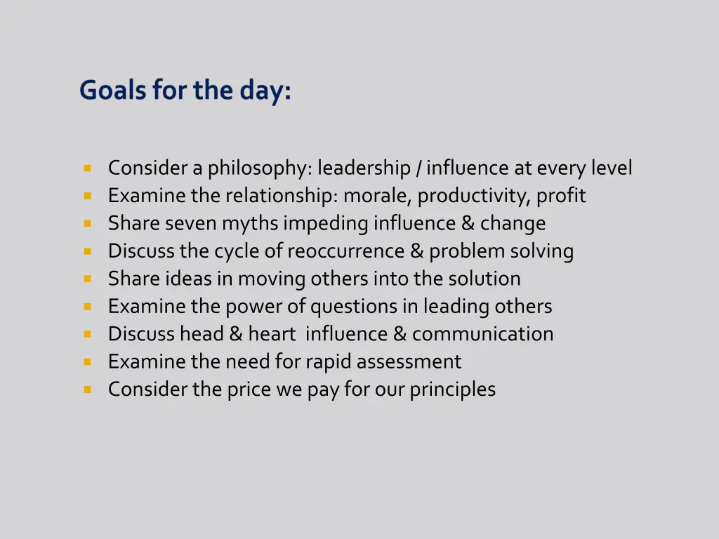 consider a philosophy leadership influence