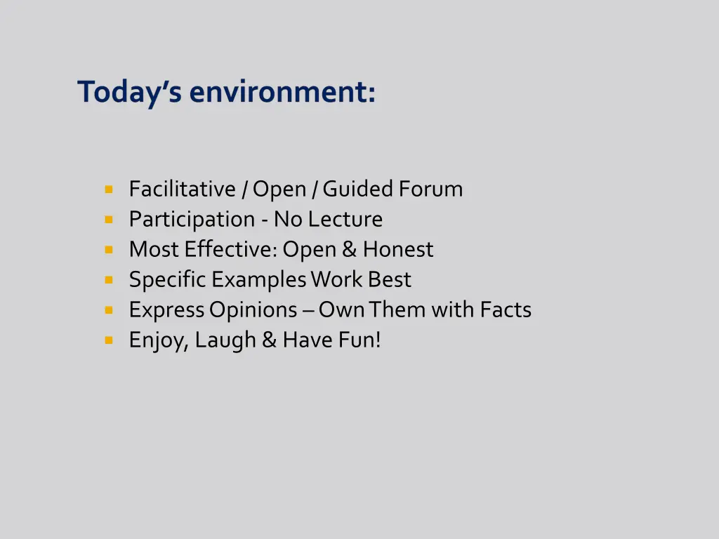 facilitative open guided forum participation