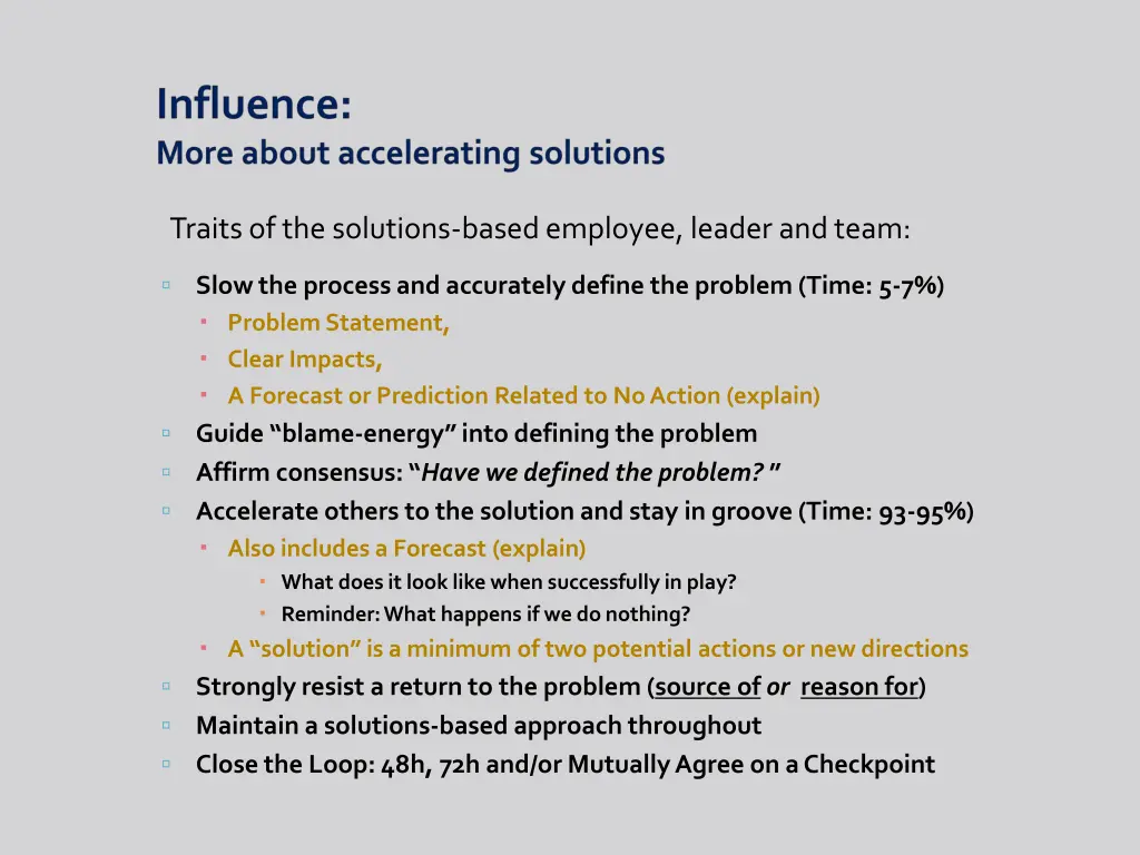 traits of the solutions based employee leader