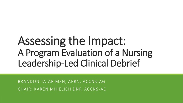assessing the impact assessing the impact