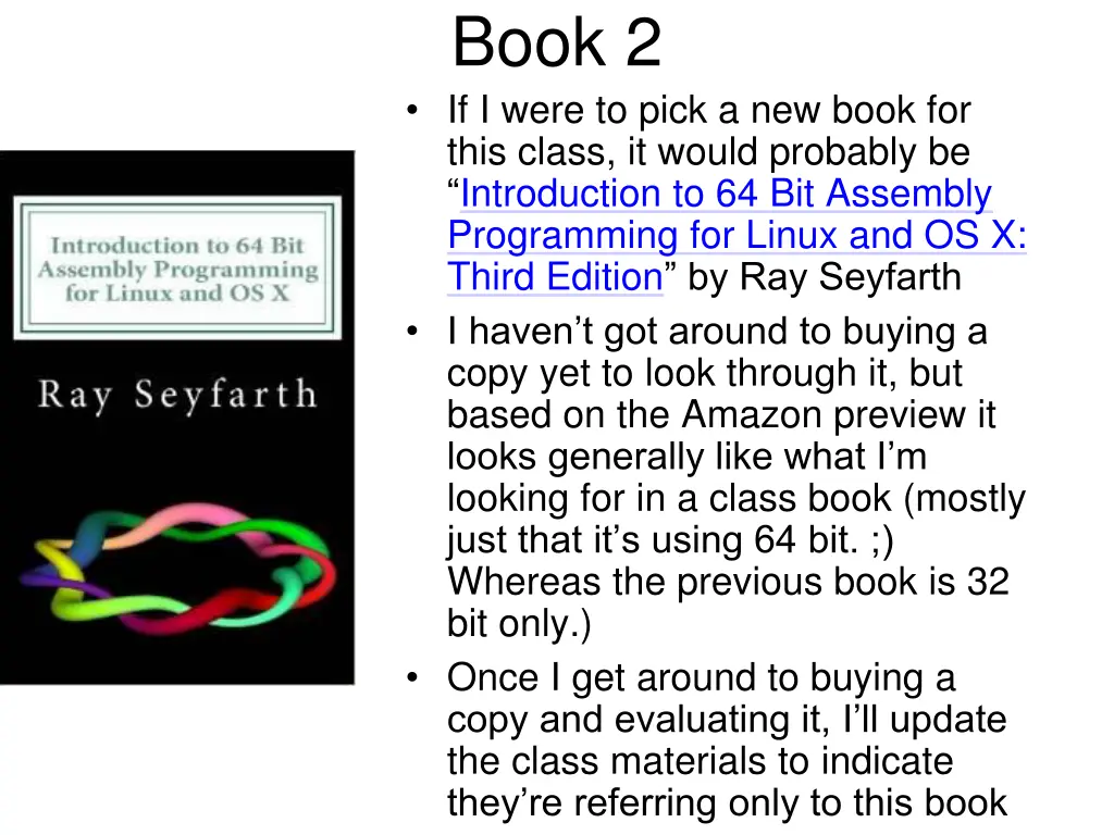 book 2 if i were to pick a new book for this