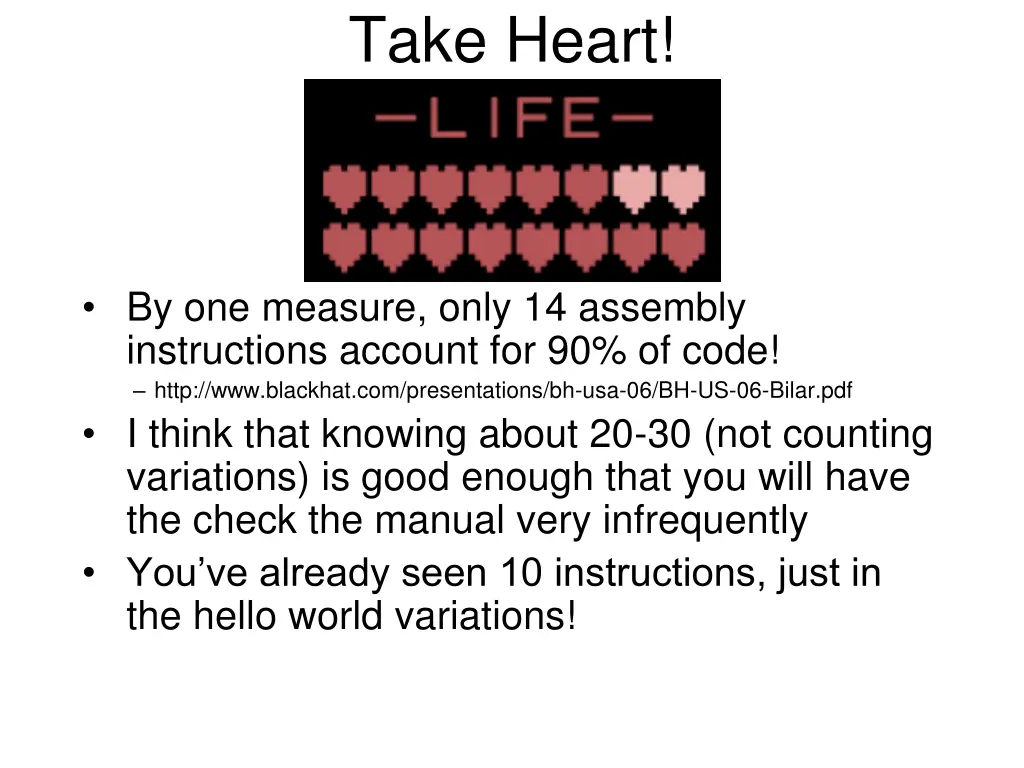 take heart