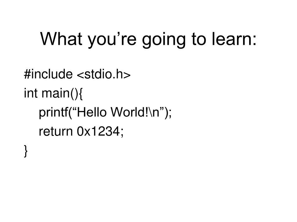 what you re going to learn