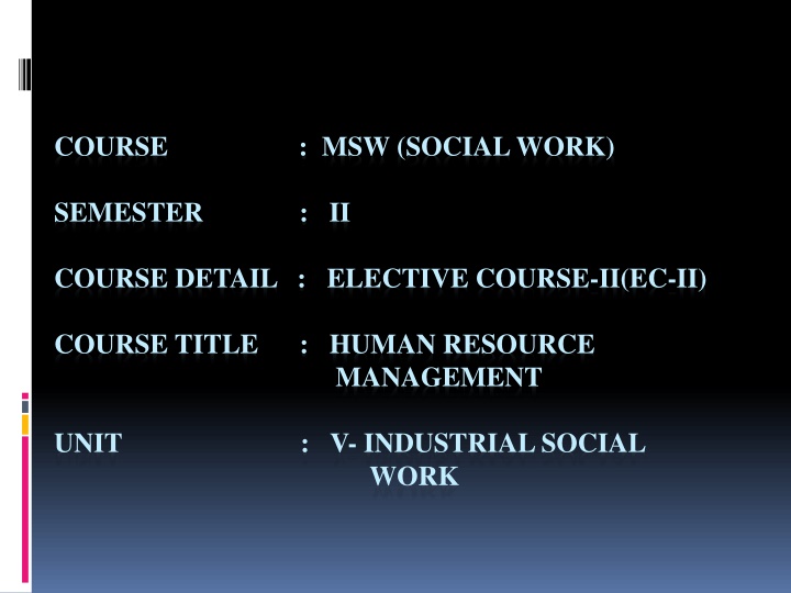 course msw social work