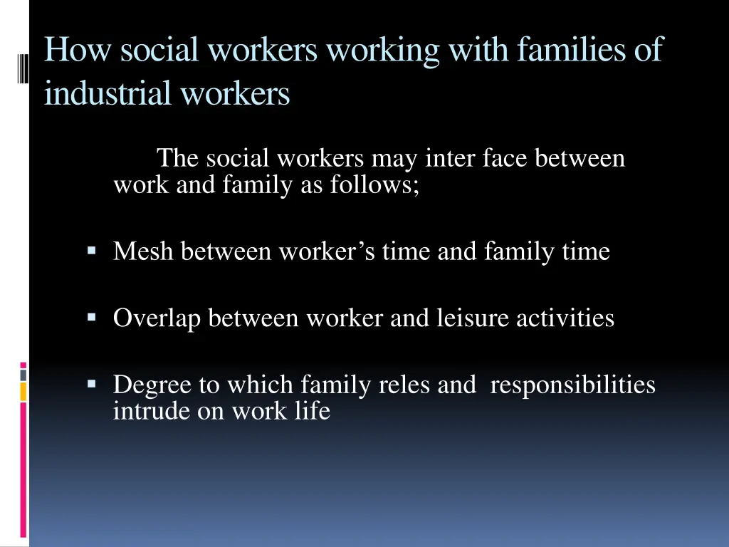 how social workers working with families