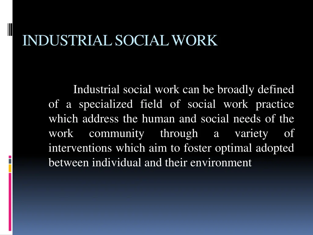 industrial social work
