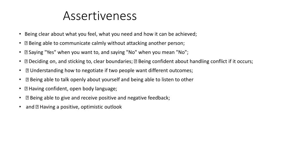 assertiveness