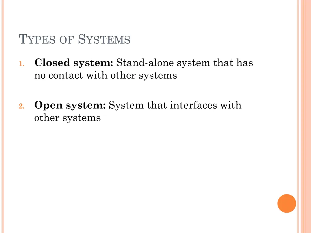 t ypes of s ystems