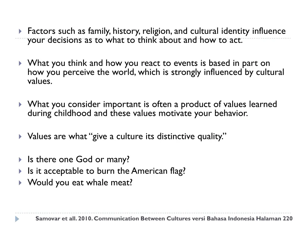 factors such as family history religion