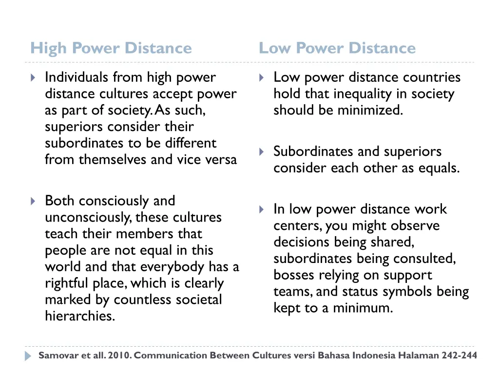 high power distance