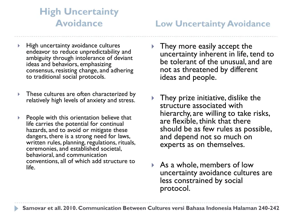 high uncertainty avoidance