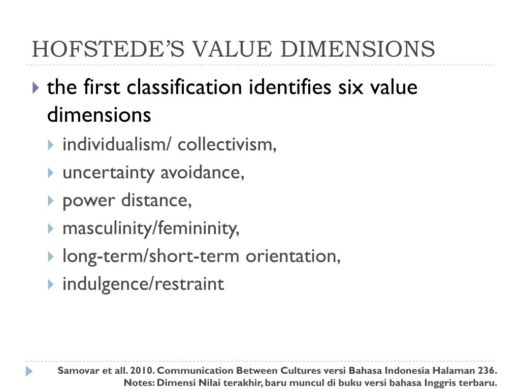 hofstede s value dimensions 1