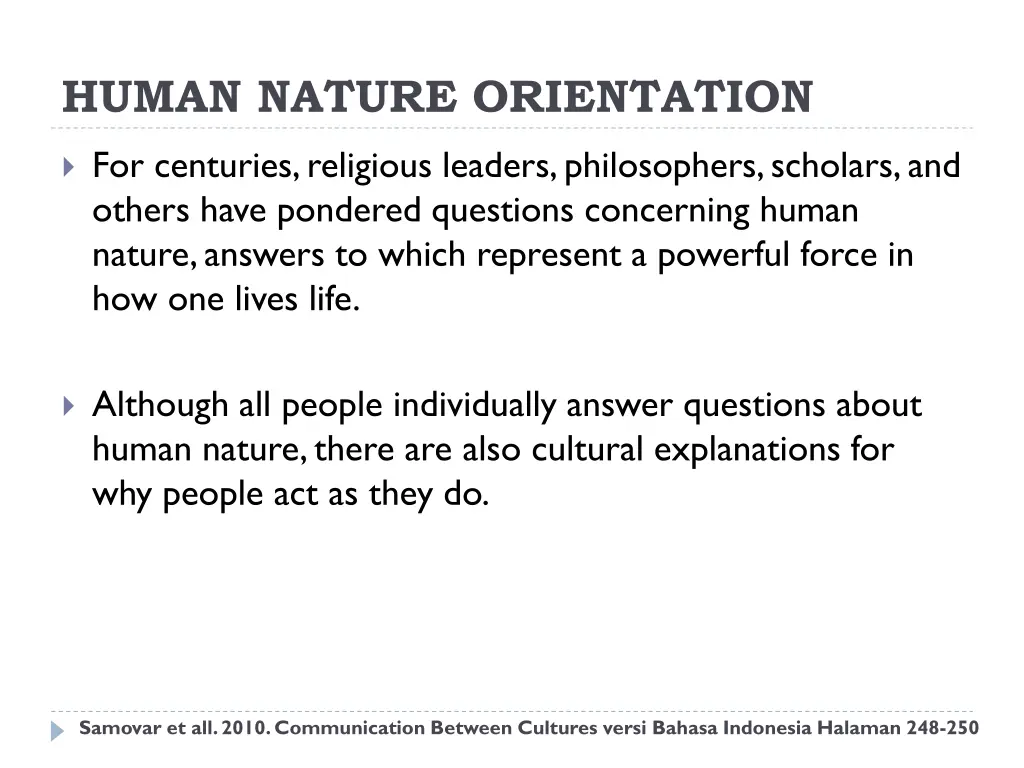 human nature orientation