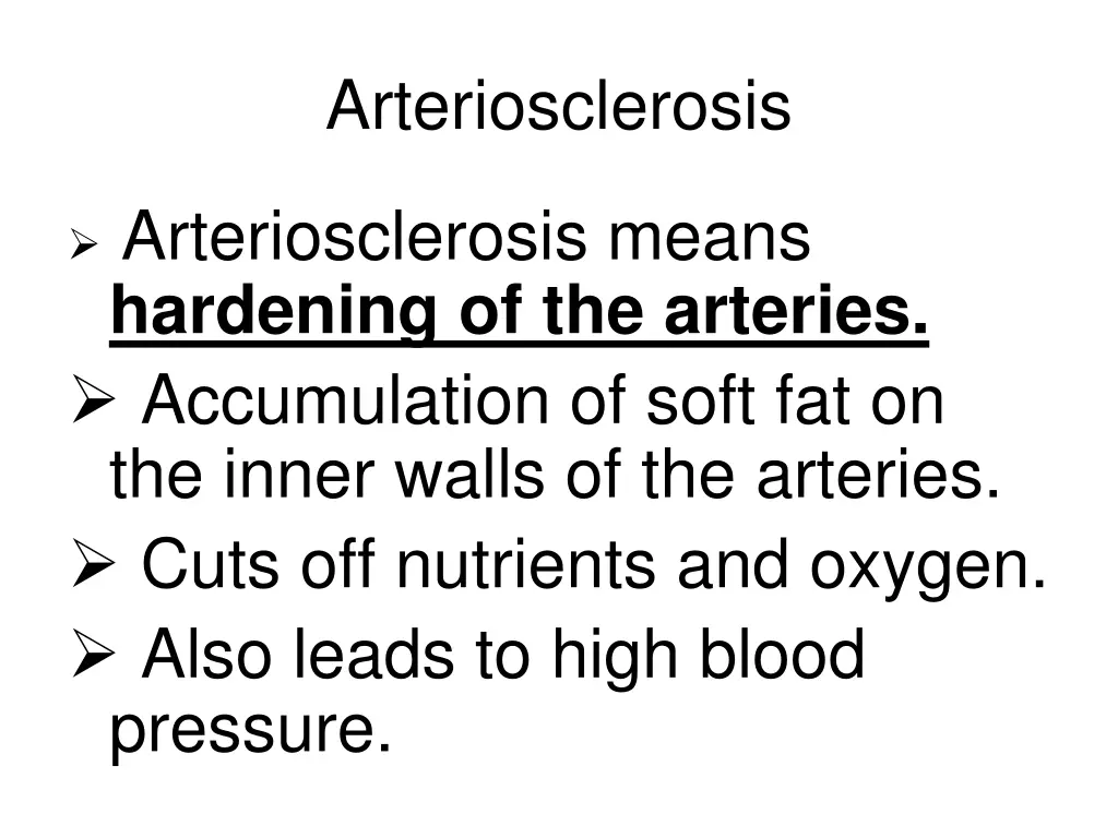 arteriosclerosis