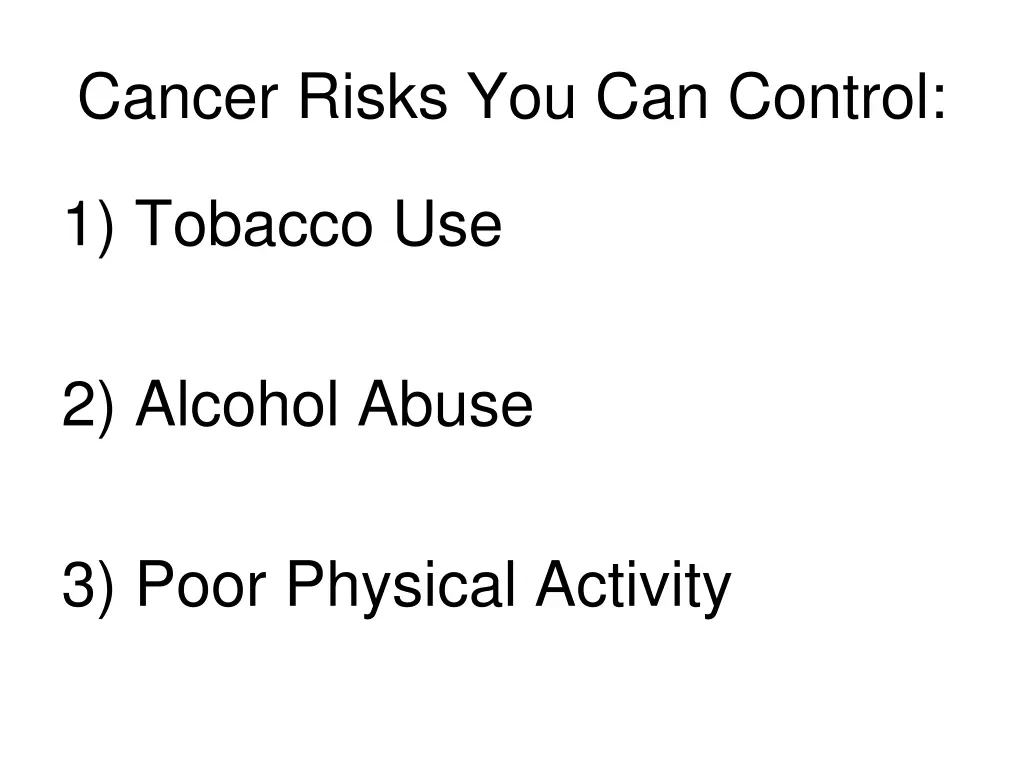 cancer risks you can control