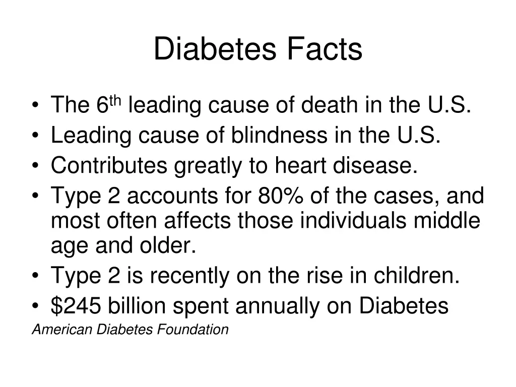 diabetes facts