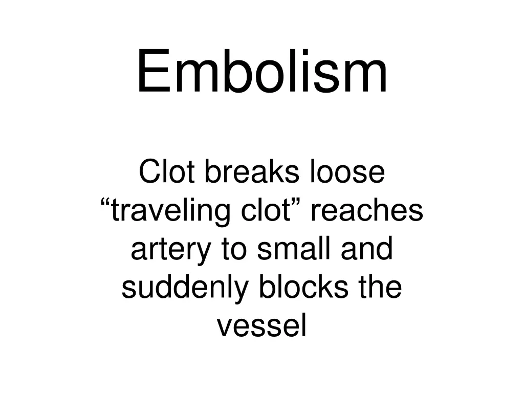 embolism