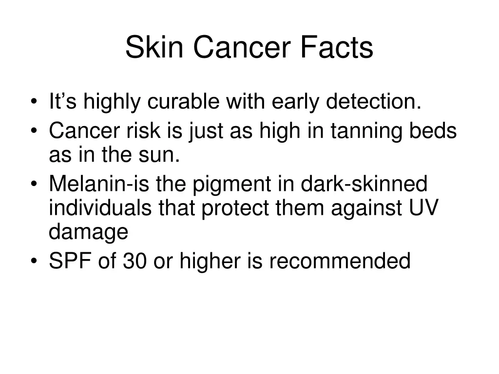 skin cancer facts