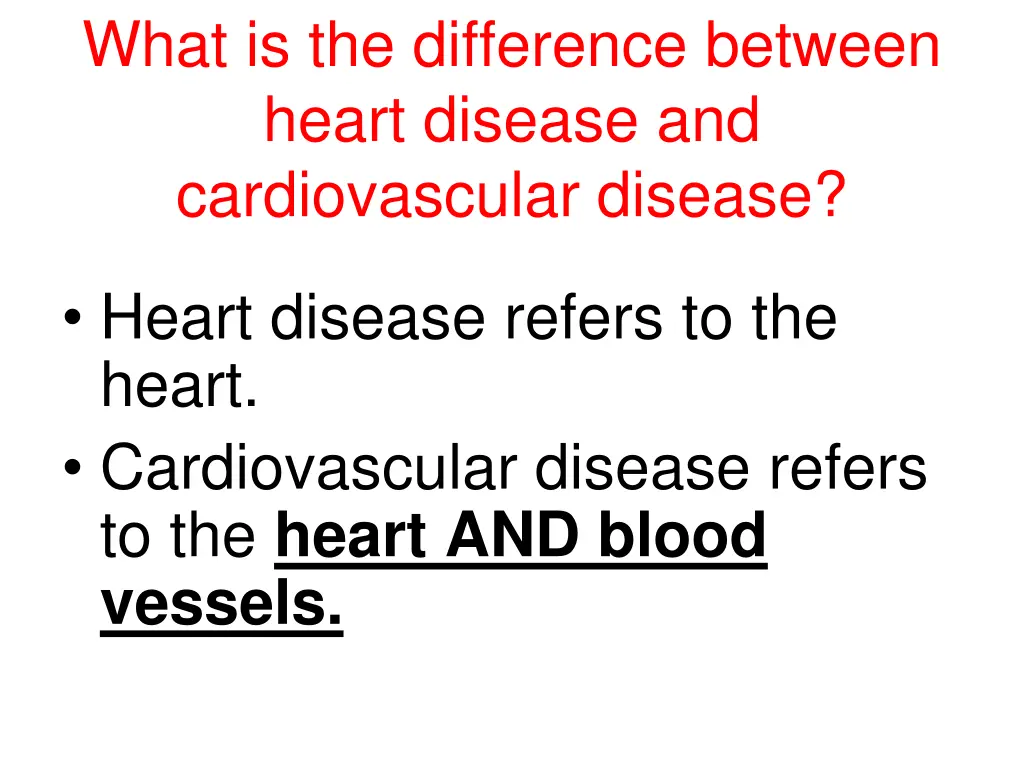what is the difference between heart disease
