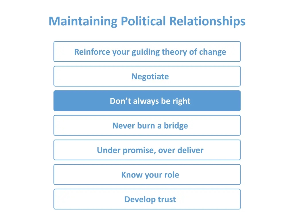 maintaining political relationships 2
