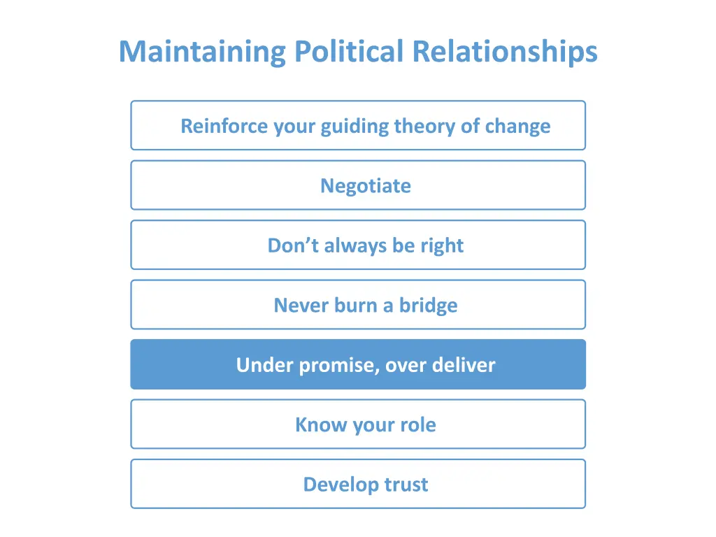 maintaining political relationships 4
