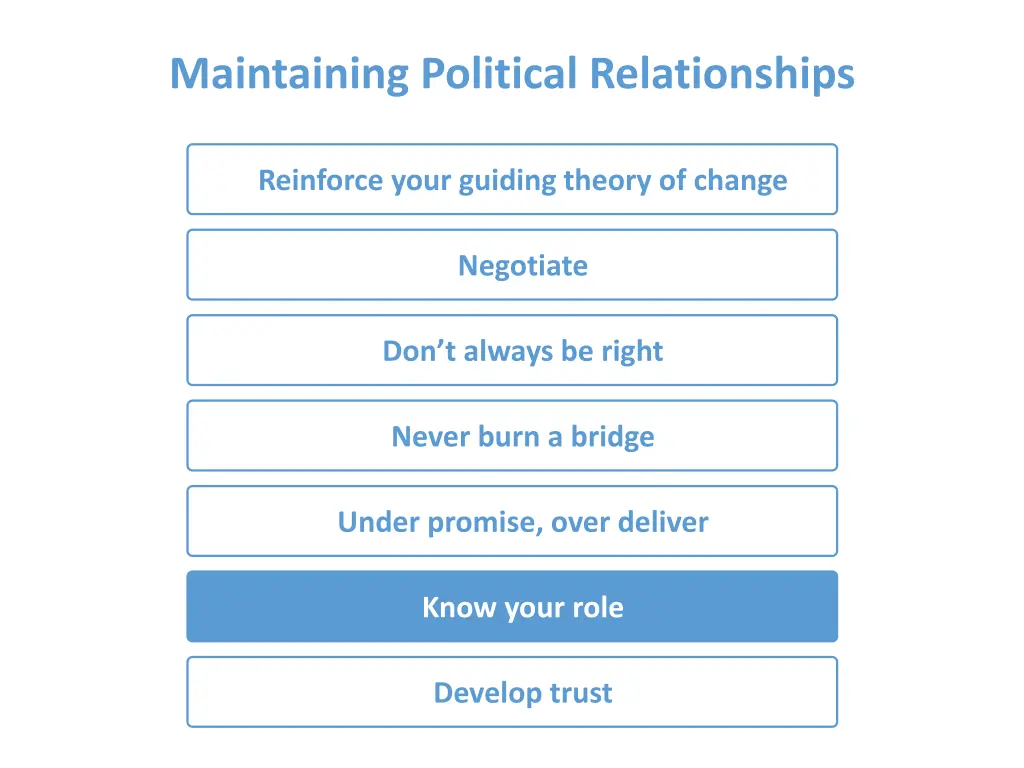 maintaining political relationships 5