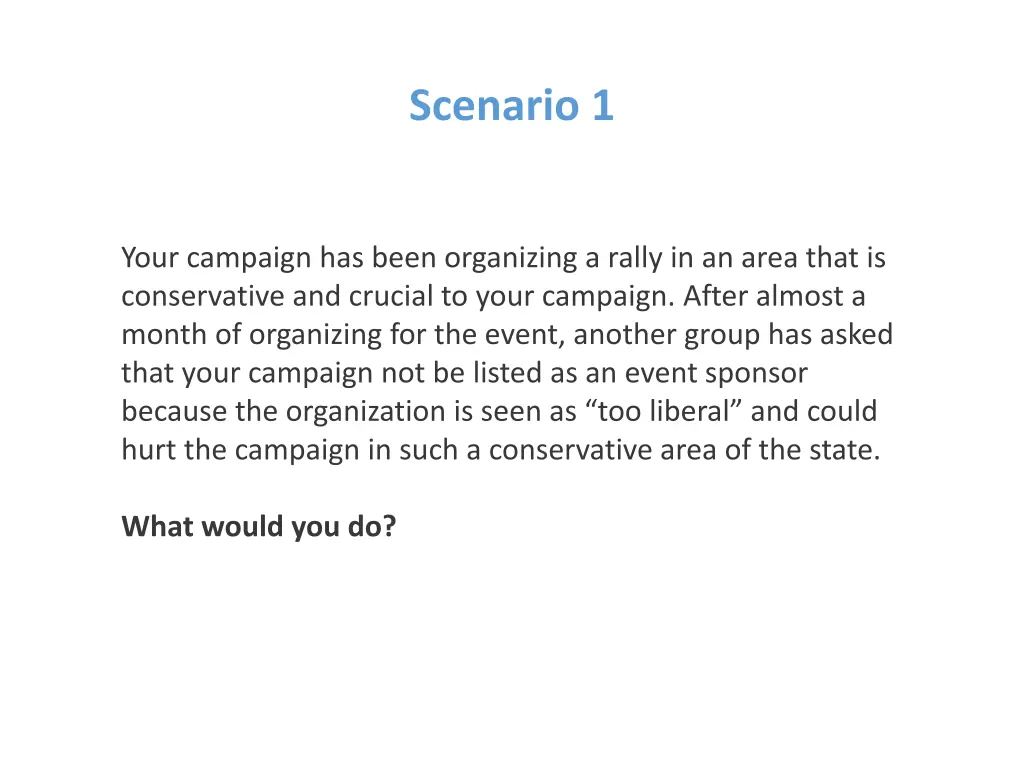 scenario 1