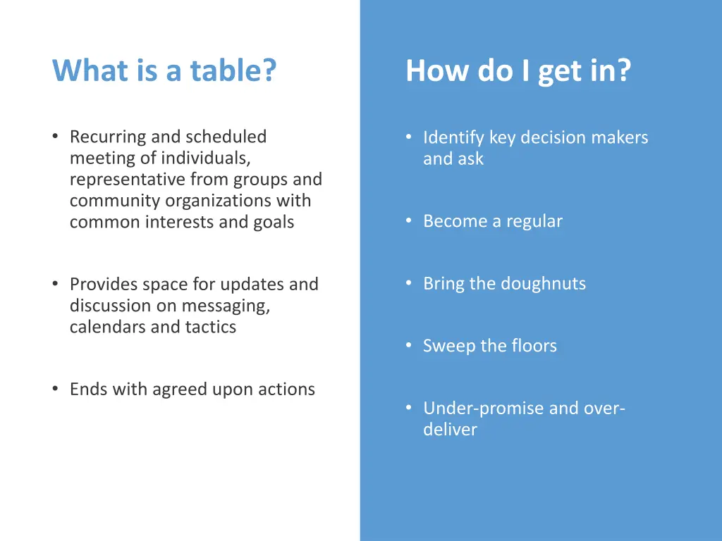 what is a table 1